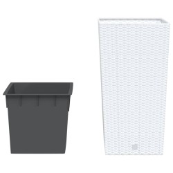 Jardinière et intérieur amovible blanc 21 /49 L rotin PP 