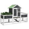Clapier gris 170x63x113 cm bois de pin massif 