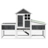 Clapier gris 170x63x113 cm bois de pin massif 