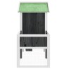 Clapier gris 170x63x113 cm bois de pin massif 