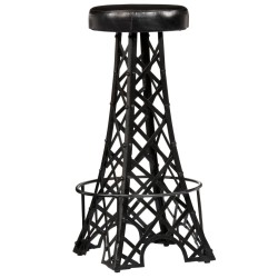Tabourets de bar lot de 2 cuir véritable 