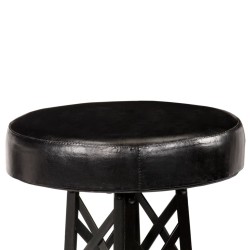 Tabourets de bar lot de 2 cuir véritable 
