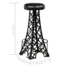Tabourets de bar lot de 2 cuir véritable 