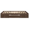 Cadre de lit sans matelas chêne marron 140x200 cm 