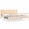 Cadre de lit sans matelas 200x200 cm bois massif de pin 