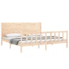 Cadre de lit sans matelas 200x200 cm bois massif de pin 