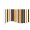 Tissu de remplacement pour auvent rayures multicolores 4x3 m 