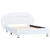 Cadre de lit avec LED sans matelas blanc 100x200 cm 