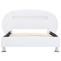 Cadre de lit avec LED sans matelas blanc 100x200 cm 