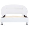 Cadre de lit avec LED sans matelas blanc 100x200 cm 