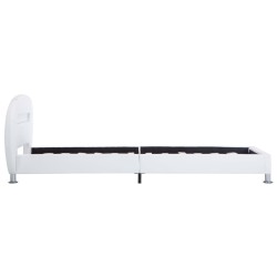 Cadre de lit avec LED sans matelas blanc 100x200 cm 