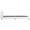 Cadre de lit avec LED sans matelas blanc 100x200 cm 