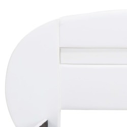 Cadre de lit avec LED sans matelas blanc 100x200 cm 