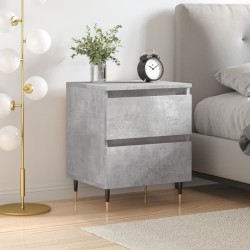 Table de chevet gris béton 40x35x50 cm bois d’ingénierie 