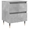 Table de chevet gris béton 40x35x50 cm bois d’ingénierie 