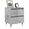 Table de chevet gris béton 40x35x50 cm bois d’ingénierie 