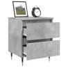 Table de chevet gris béton 40x35x50 cm bois d’ingénierie 