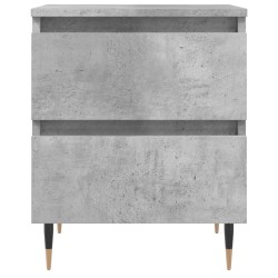 Table de chevet gris béton 40x35x50 cm bois d’ingénierie 