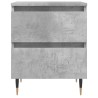 Table de chevet gris béton 40x35x50 cm bois d’ingénierie 