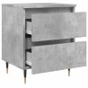 Table de chevet gris béton 40x35x50 cm bois d’ingénierie 