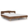 Cadre de lit sans matelas marron similicuir daim 180x200 cm 
