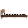 Cadre de lit sans matelas marron similicuir daim 180x200 cm 