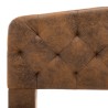 Cadre de lit sans matelas marron similicuir daim 180x200 cm 