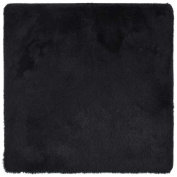 Tapis shaggy à poils longs NAVARRA noir 200x200 cm polyester 