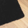Tapis shaggy à poils longs NAVARRA noir 200x200 cm polyester 
