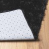 Tapis shaggy à poils longs NAVARRA noir 200x200 cm polyester 