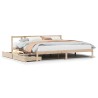 Cadre de lit sans matelas 200x200 cm bois massif de pin 