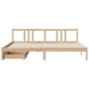 Cadre de lit sans matelas 200x200 cm bois massif de pin 