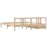 Cadre de lit sans matelas 200x200 cm bois massif de pin 