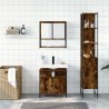 Ensemble de meubles de salle de bain 3 pcs Chêne fumé 