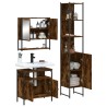 Ensemble de meubles de salle de bain 3 pcs Chêne fumé 