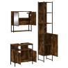Ensemble de meubles de salle de bain 3 pcs Chêne fumé 