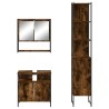 Ensemble de meubles de salle de bain 3 pcs Chêne fumé 