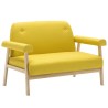 Canapé à 2 places Tissu Jaune 