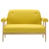 Canapé à 2 places Tissu Jaune 