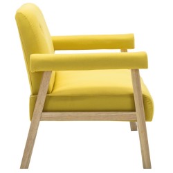 Canapé à 2 places Tissu Jaune 
