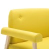 Canapé à 2 places Tissu Jaune 