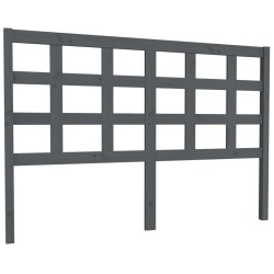Tête de lit Gris 145,5x4x100 cm Bois massif de pin 