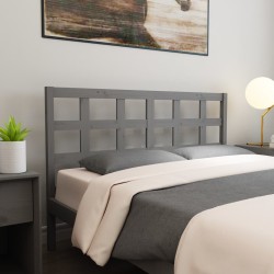Tête de lit Gris 145,5x4x100 cm Bois massif de pin 