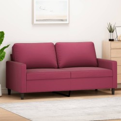 Canapé à 2 places Rouge bordeaux 140 cm Velours 