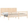 Cadre de lit sans matelas 200x200 cm bois massif 