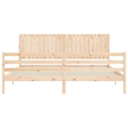 Cadre de lit sans matelas 200x200 cm bois massif 