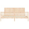 Cadre de lit sans matelas 200x200 cm bois massif 