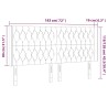 Tête de lit à LED Marron foncé 183x16x118/128 cm Tissu 