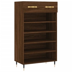 Armoire à chaussures chêne marron 60x35x105cm bois d'ingénierie 