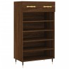 Armoire à chaussures chêne marron 60x35x105cm bois d'ingénierie 